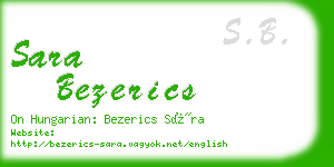 sara bezerics business card